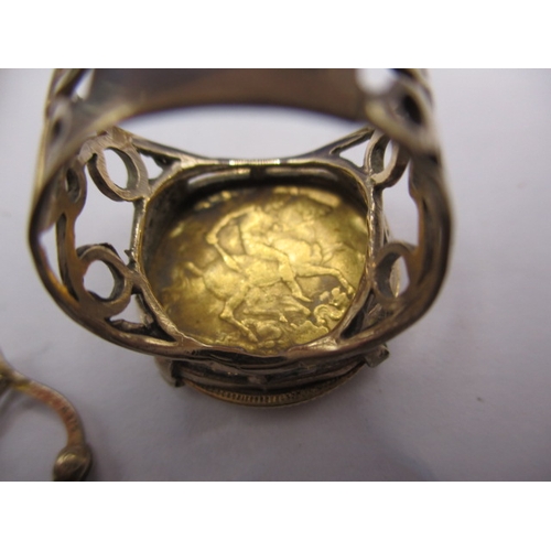 64 - A parcel of gold and yellow metal jewellery items, some damages, approx. gross parcel weight 44.3g