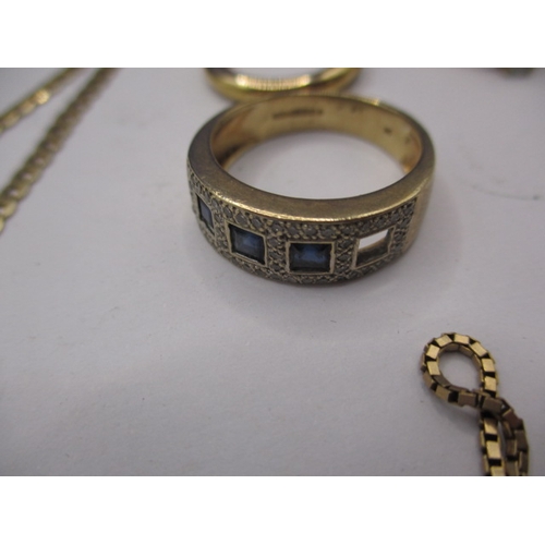 65 - A parcel of gold and yellow metal jewellery items, approx. gross parcel weight 24.6g, all in used co... 