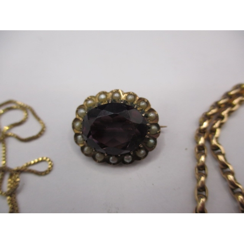 67 - A parcel of gold and yellow metal jewellery items, some damages, approx. gross parcel weight 25g