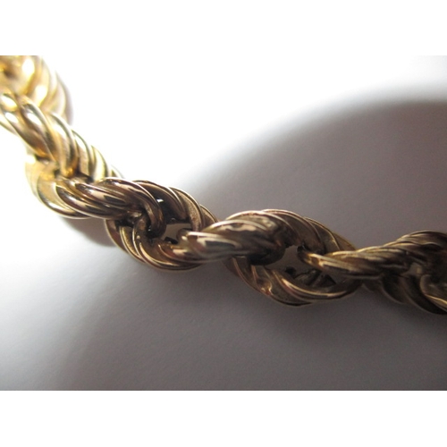 68 - A vintage 9ct yellow gold hollow rope necklace, approx. linear length 42cm, approx. weight 8g, in us... 