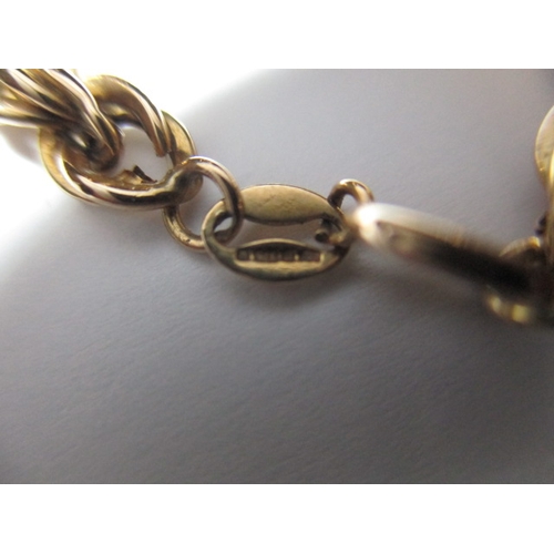 68 - A vintage 9ct yellow gold hollow rope necklace, approx. linear length 42cm, approx. weight 8g, in us... 