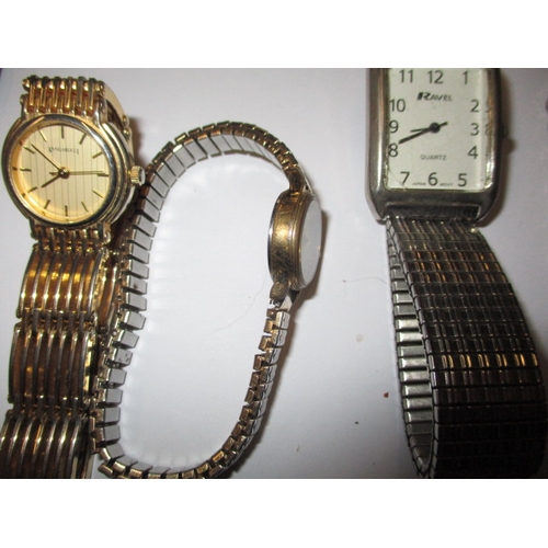 134 - A parcel of wrist watches, to include a vintage cocktail watch with gold body, all in used condition... 