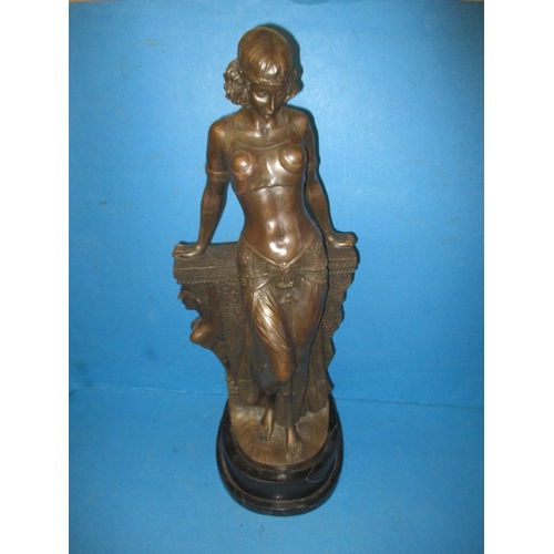 252 - A large Kunst & Ambiente art deco bronze sculpture, approx. height 58cm, a well modelled figure, in ... 