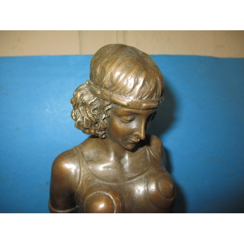 252 - A large Kunst & Ambiente art deco bronze sculpture, approx. height 58cm, a well modelled figure, in ... 