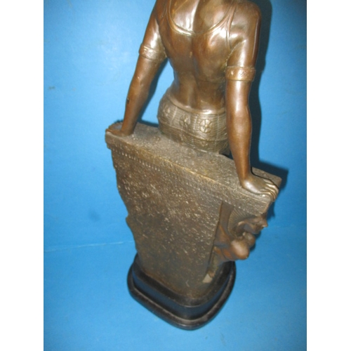 252 - A large Kunst & Ambiente art deco bronze sculpture, approx. height 58cm, a well modelled figure, in ... 