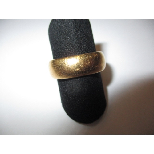 45 - A vintage 22ct yellow gold wedding band, approx. ring size ‘N’, approx. width 6mm, approx. weight 8.... 