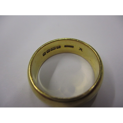 45 - A vintage 22ct yellow gold wedding band, approx. ring size ‘N’, approx. width 6mm, approx. weight 8.... 