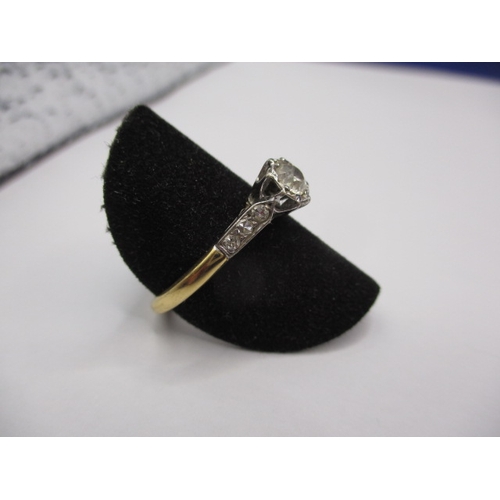 11 - A vintage 18ct yellow gold and platinum diamond ring, approx. ring size ‘P+’, approx. weight 2.8g, i... 