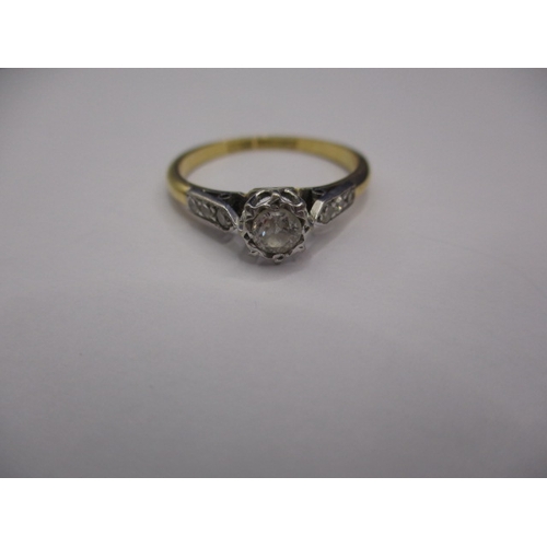 11 - A vintage 18ct yellow gold and platinum diamond ring, approx. ring size ‘P+’, approx. weight 2.8g, i... 