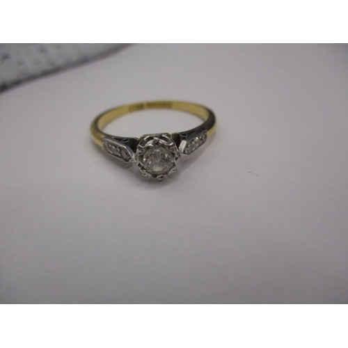 11 - A vintage 18ct yellow gold and platinum diamond ring, approx. ring size ‘P+’, approx. weight 2.8g, i... 