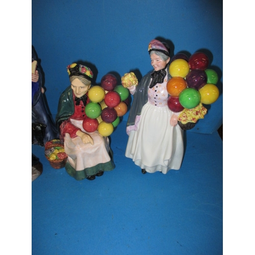 276 - A parcel of vintage Royal Doulton figures, to include a Jester HN2016 A wizard HN 2877 and a Clown H... 