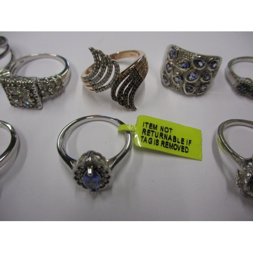 158 - 10 Dress rings, various stones and sizes, all in good pre-owned condition