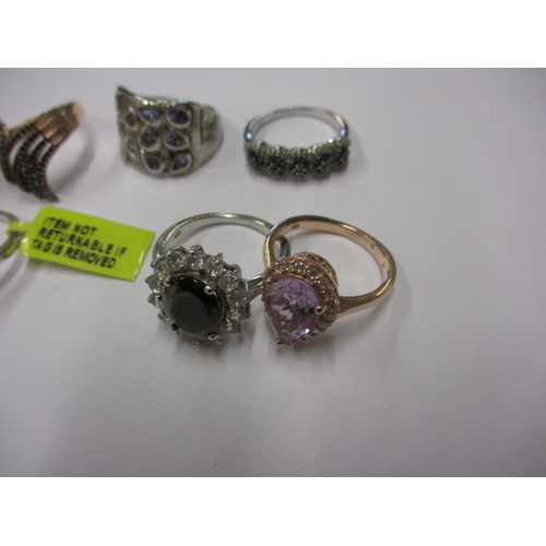 158 - 10 Dress rings, various stones and sizes, all in good pre-owned condition