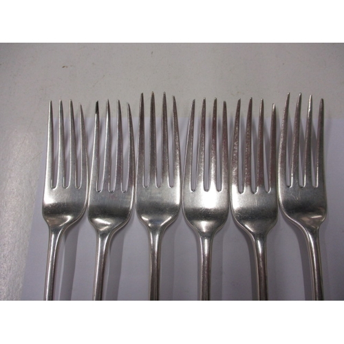 146 - A parcel of antique sterling silver forks, to include a set of six dated 1806 and 3 dated 1840, all ... 