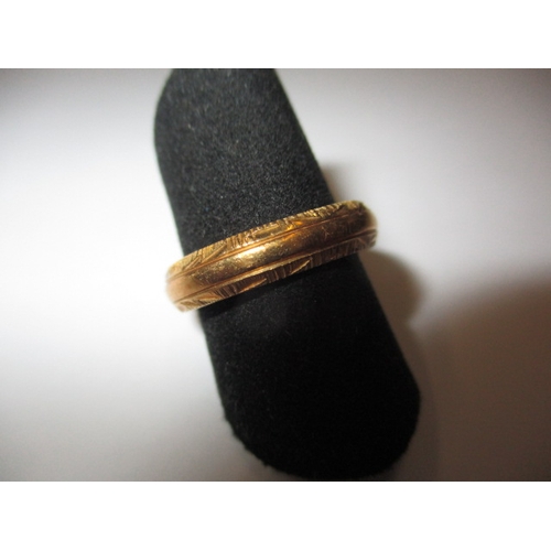 46 - A vintage 18ct yellow gold wedding band, approx. ring size ‘L’, approx. width 4mm, approx. weight 4.... 