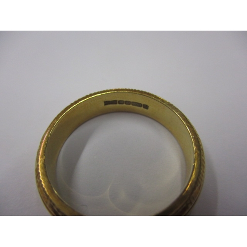 46 - A vintage 18ct yellow gold wedding band, approx. ring size ‘L’, approx. width 4mm, approx. weight 4.... 