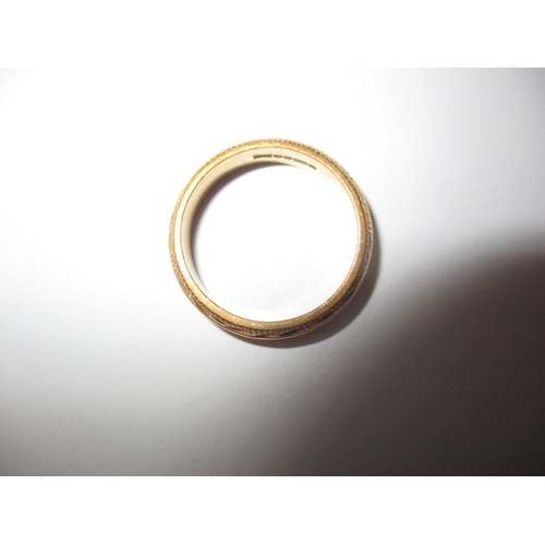 46 - A vintage 18ct yellow gold wedding band, approx. ring size ‘L’, approx. width 4mm, approx. weight 4.... 