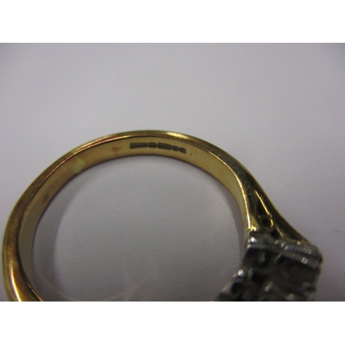 15 - An 18ct gold 3 stone diamond ring, approx. ring size ‘L’, approx. weight 3.5g, in useable pre-owned ... 