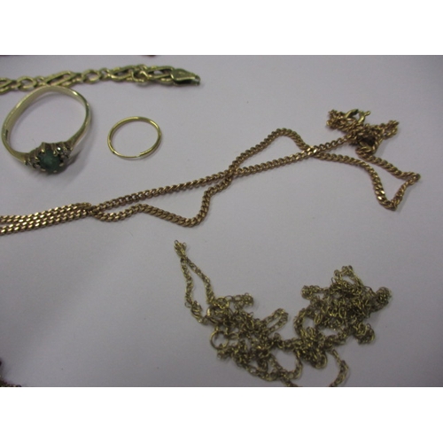 89 - A parcel of gold and yellow metal jewellery items, approx. gross parcel weight 39.7g, some damages