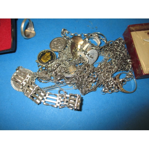 165 - A large quantity of vintage costume jewellery, to include silver items, all in used condition