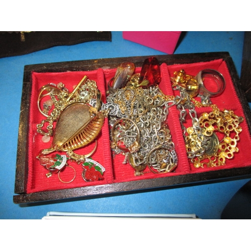 165 - A large quantity of vintage costume jewellery, to include silver items, all in used condition