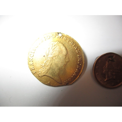 179 - Two 19th century gold coins, both having been drilled, approx. gross parcel weight 5g