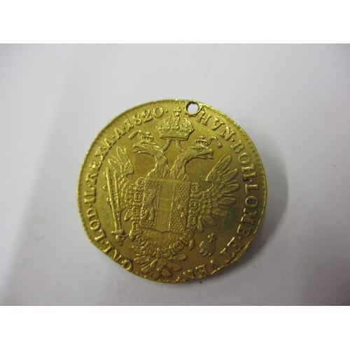 179 - Two 19th century gold coins, both having been drilled, approx. gross parcel weight 5g