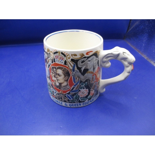 258 - A 1937 Laura Knight coronation mug  for George VI, in good pre-owned condition