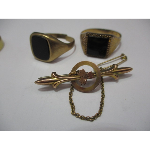 91 - A parcel of gold jewellery items, some damages, approx. 9ct gross weight 8.5g approx. 18ct gross wei... 