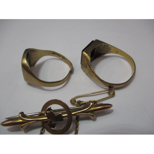 91 - A parcel of gold jewellery items, some damages, approx. 9ct gross weight 8.5g approx. 18ct gross wei... 