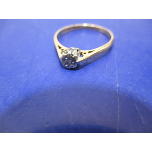 20 - An 18ct yellow gold diamond solitaire ring, approximate ring size L, approx. weight 1.9g