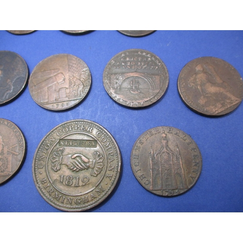 235 - A parcel of 18th and 19th century trade tokens, most associated with Iron works or metal mining, all... 