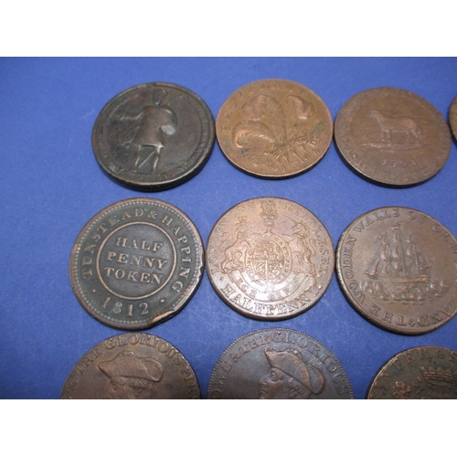 239 - 20 Trade tokens all dating from the 18th or 19th century, to include Brighton Camp examples, all cir... 