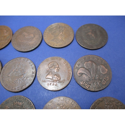 239 - 20 Trade tokens all dating from the 18th or 19th century, to include Brighton Camp examples, all cir... 