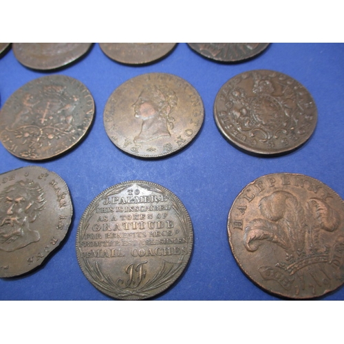 239 - 20 Trade tokens all dating from the 18th or 19th century, to include Brighton Camp examples, all cir... 