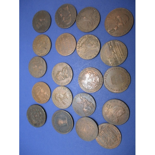 239 - 20 Trade tokens all dating from the 18th or 19th century, to include Brighton Camp examples, all cir... 