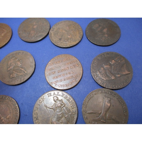 239 - 20 Trade tokens all dating from the 18th or 19th century, to include Brighton Camp examples, all cir... 