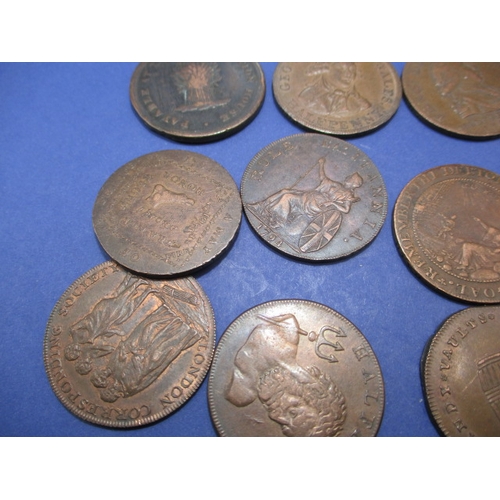 239 - 20 Trade tokens all dating from the 18th or 19th century, to include Brighton Camp examples, all cir... 