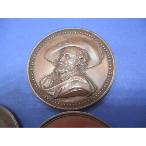 245 - Three 19th century bronze medals, to include, Montgolfier Navigation Medal, all with very fine defin... 