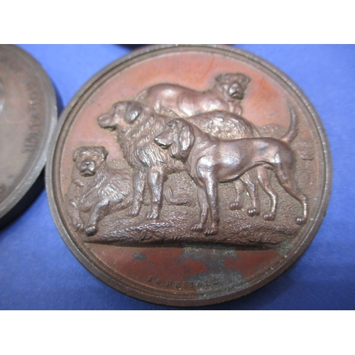 245 - Three 19th century bronze medals, to include, Montgolfier Navigation Medal, all with very fine defin... 