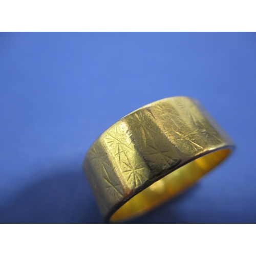 49 - A vintage 22ct yellow gold wedding band, approx. ring size ’O’, approx. width 7.5mm, approx. weight ... 