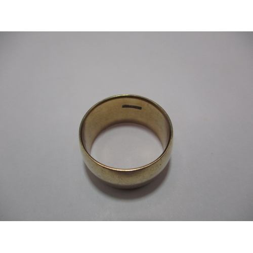 50 - A vintage 9ct yellow gold wedding band, approx. ring size ‘P’ approx. width 10mm, approx. weight 7.7... 