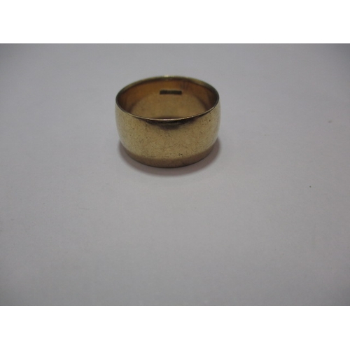 50 - A vintage 9ct yellow gold wedding band, approx. ring size ‘P’ approx. width 10mm, approx. weight 7.7... 