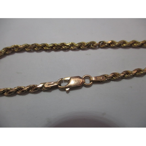 98 - A 9ct gold necklace chain and a gold bracelet, approx. gross parcel weight 8.8g, in useable pre-owne... 