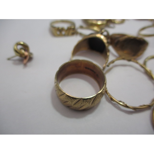 101 - A parcel of 9ct gold and yellow metal jewellery items, some damages, approx. gross parcel weight 43.... 