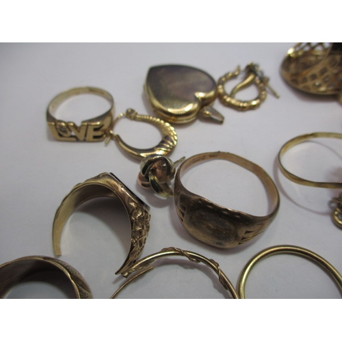 101 - A parcel of 9ct gold and yellow metal jewellery items, some damages, approx. gross parcel weight 43.... 