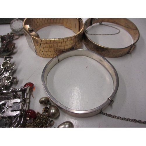 166 - A parcel of costume jewellery to include some silver items, all in used condition