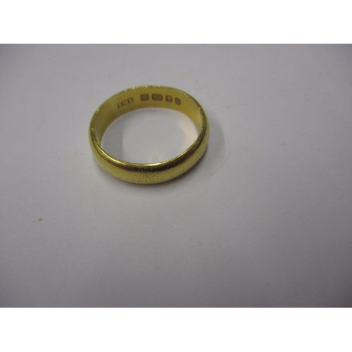 52 - A vintage 22ct yellow gold wedding band, approx. ring size ‘N’, approx. width 5.2mm, approx. weight ... 