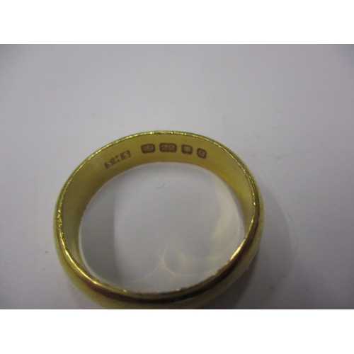 52 - A vintage 22ct yellow gold wedding band, approx. ring size ‘N’, approx. width 5.2mm, approx. weight ... 