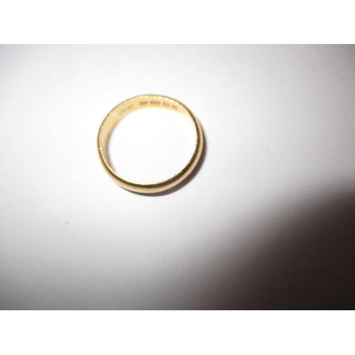 52 - A vintage 22ct yellow gold wedding band, approx. ring size ‘N’, approx. width 5.2mm, approx. weight ... 